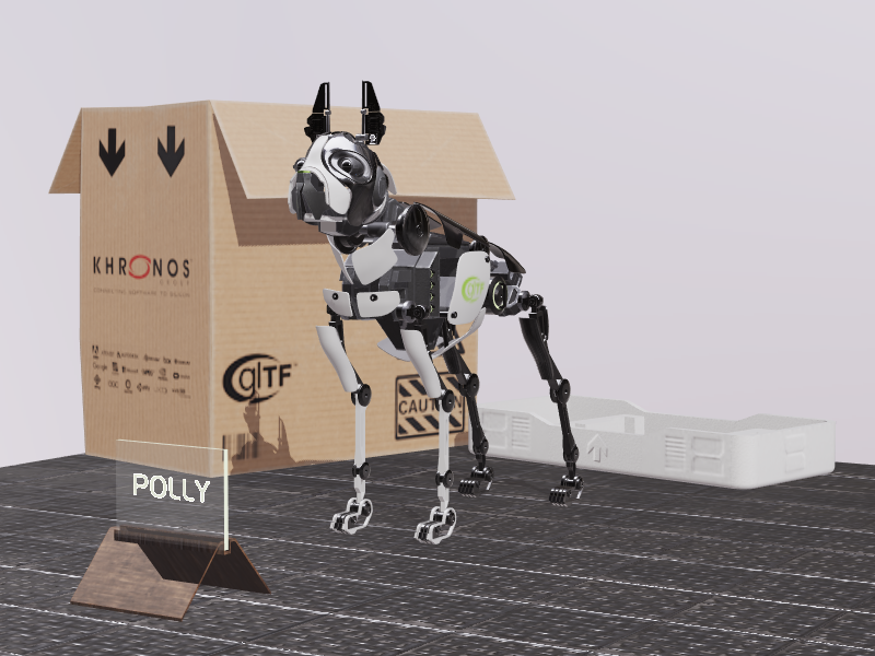 Camera Animation in glTF Model ClayGL example