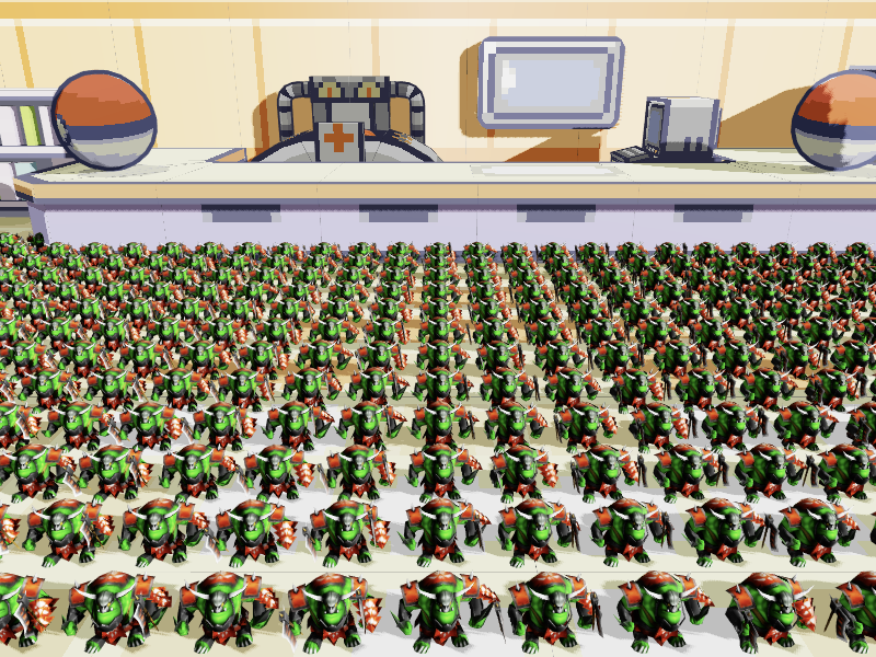 Instancing ClayGL example
